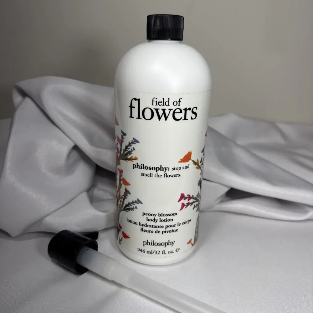 NEW WITH PUMP PHILOSOPHY FIELD OF FLOWERS BODY LOTION 32 OZ